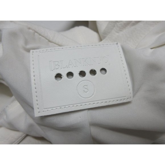 BlankNYC white collarless crop Motor City moto jacket - Picture 6 of 12